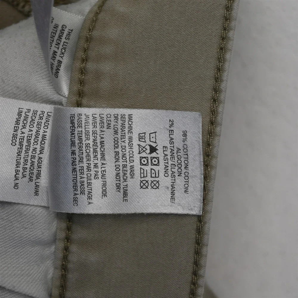 Lucky Brand 36x32 Khaki Brushed‎ 121 Slim Straight Mens Jeans